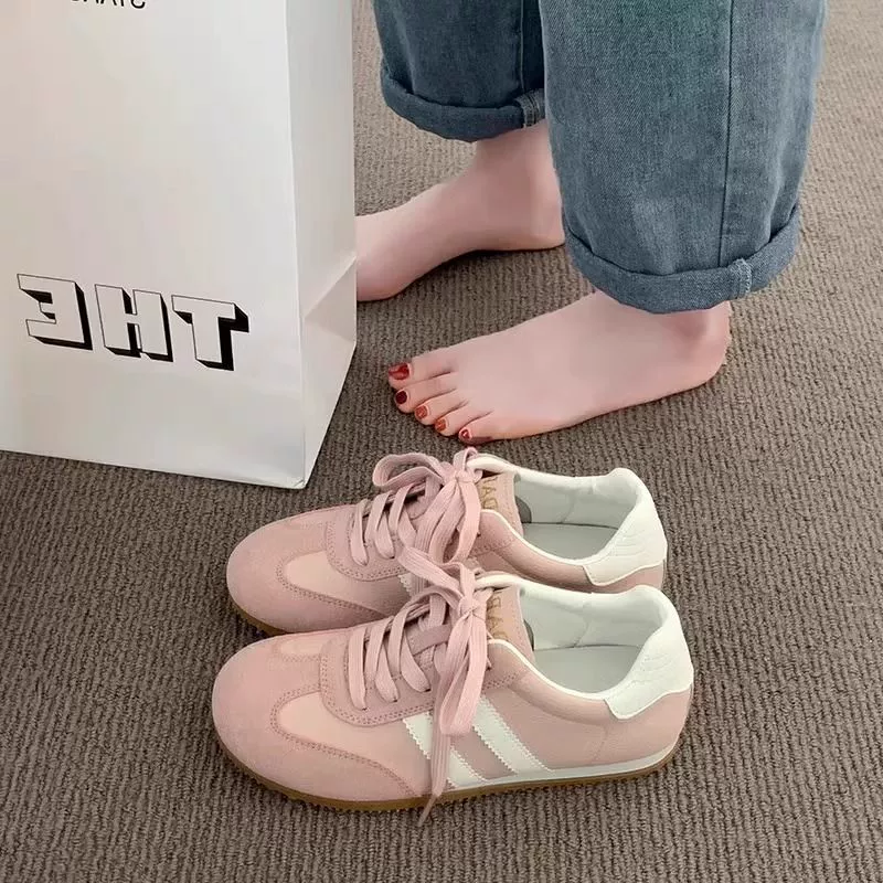 Женская обувь Dexun, весна-лето 2021, новые белые туфли, розовые кружевные спортивные повседневные туфли в стиле ретро в стиле Форрест Гамп