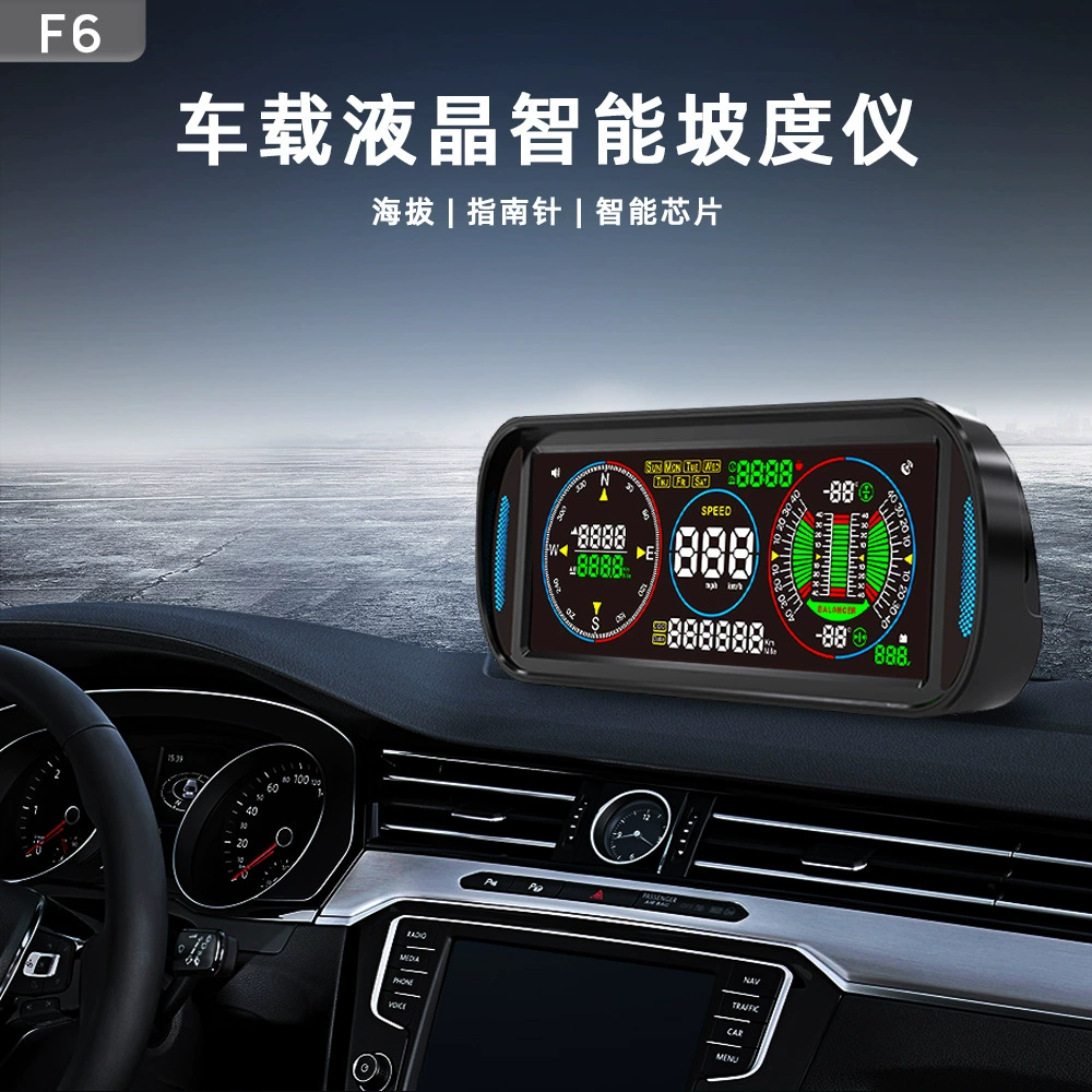F6 автомобильный компас скорости и высоты GPS автомобильный HUD с проекционным дисплеем для бездорожья модифицированный измеритель уклона