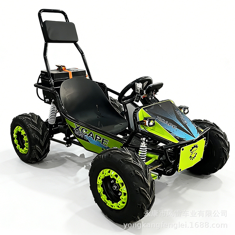 Kart Eléctrico Todoterreno de Acero con Función de Derrape para Entretenimiento al Aire Libre