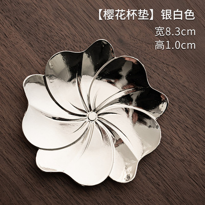 Transfronterizo fábrica directa aleación posavasos taza de té aislamiento posavasos hoja residual posavasos Kung Fu ceremonia del té Accesorios