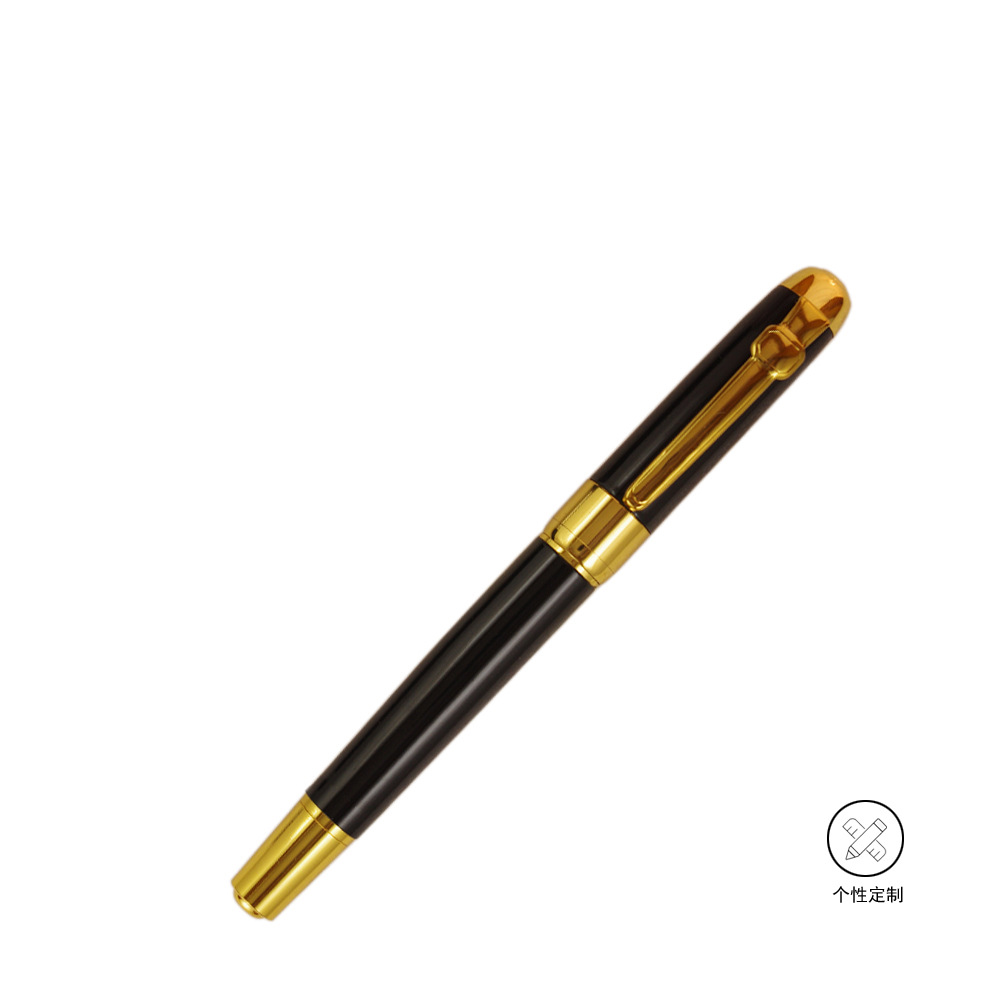 Metal matte ballpoint pen, retractable office signature pen, business gift pen, available in red, black, pink, and blue