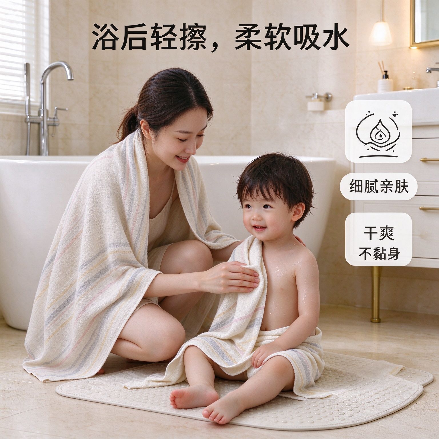 Adult Bath Towels, Soft Cotton and Linen Thin Bath Towels, Large Size, Soft, Non-Shedding, Non-Fading Bath Towels for Children, Wholesale