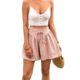 2025 Summer European and American Cross-Border New Women's Solid Color Elastic Waist Loose Fashion Elegant Versatile Wide-Leg Shorts for Women