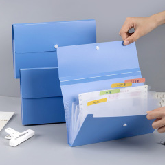 Multi-layer folder INS high-quality appearance value-added tax invoice case invoice wallet accordion bag invoice storage data bag classification