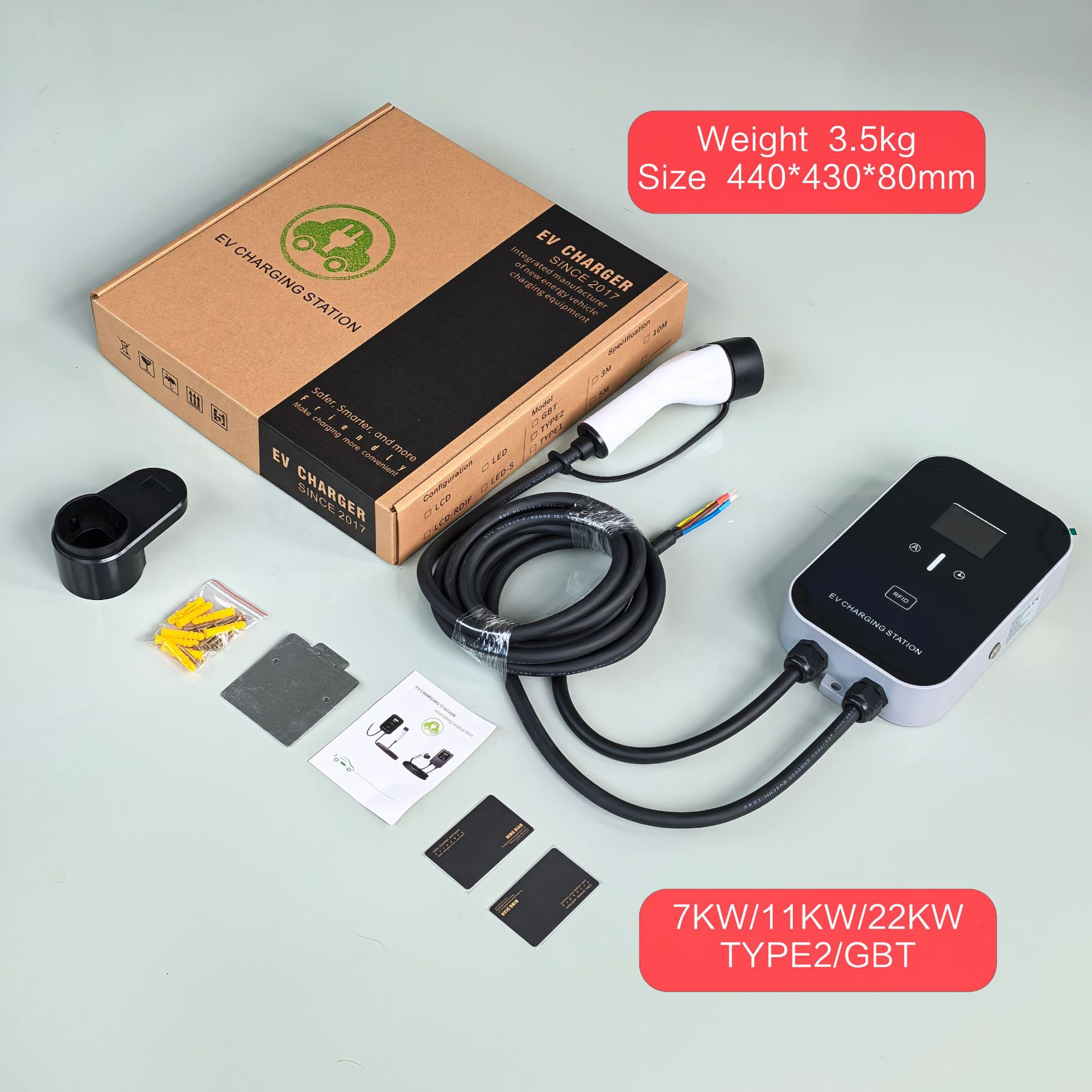 Russian customized export European standard new energy wall-mounted multifunctional charging station with universal non-standard charging gun