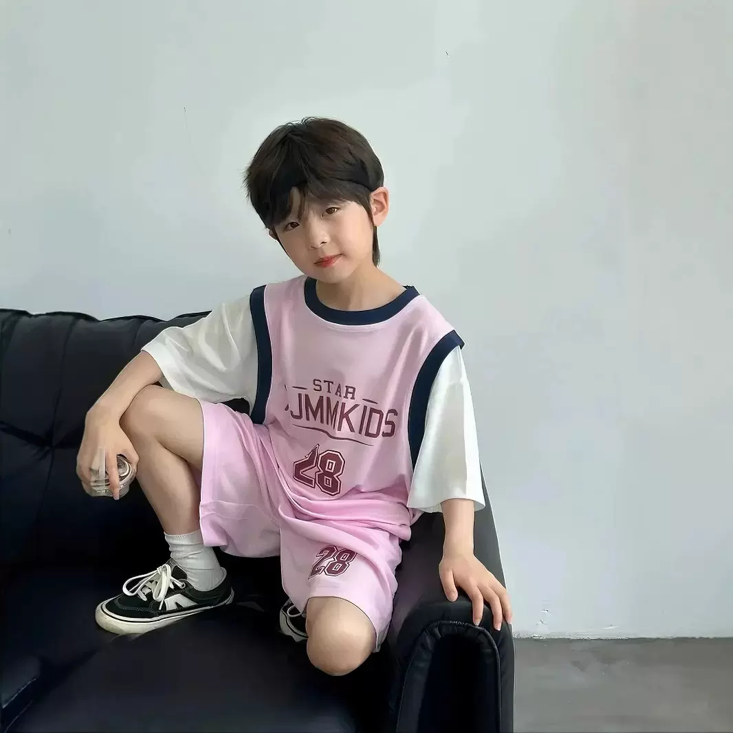 新款儿童短袖套装夏季短袖球服套装2025薄款童装速干运动两件套
