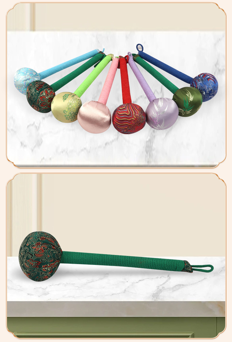 Chinese Mugwort Massage Hammer 33cm Satin Ai Cao Moxa Stick for Meridian Tapping Relaxation Gift preparation