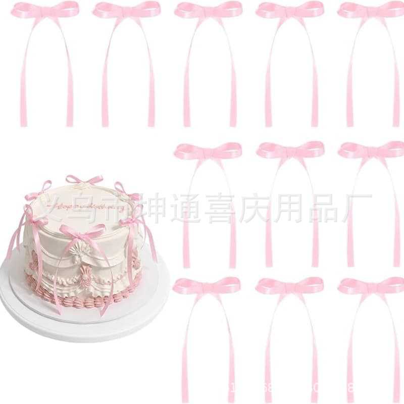 Cake, dessert, bow, perfume bottle, cute girl, ponytail hair accessory, pendant, bow, cross-border, ins ballet style