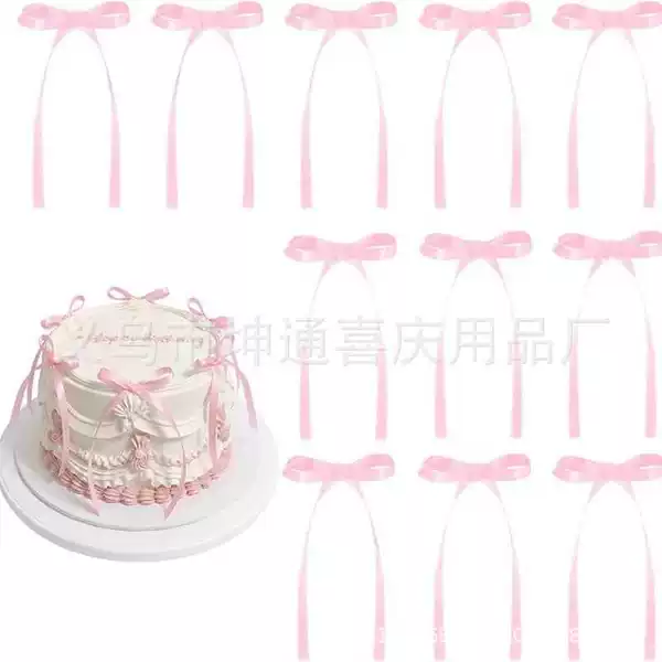 Cake, dessert, bow, perfume bottle, cute girl, ponytail hair accessory, pendant, bow, cross-border, ins ballet style