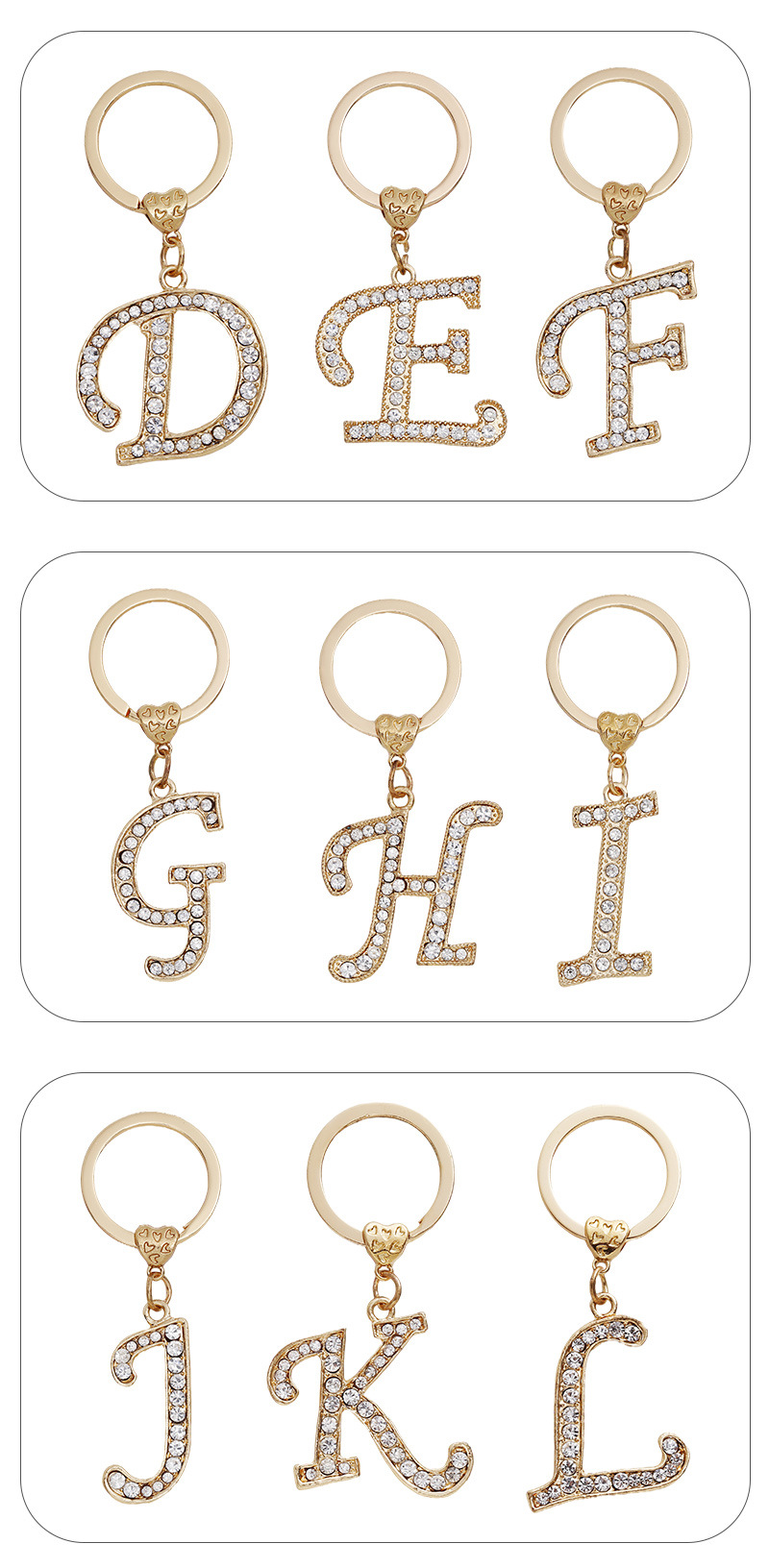 Zinc Alloy Letter Keychain display picture 2