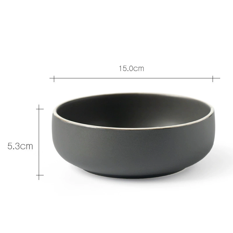 Japanese ceramic tableware set, creative soup bowls and plates, simple elegant design