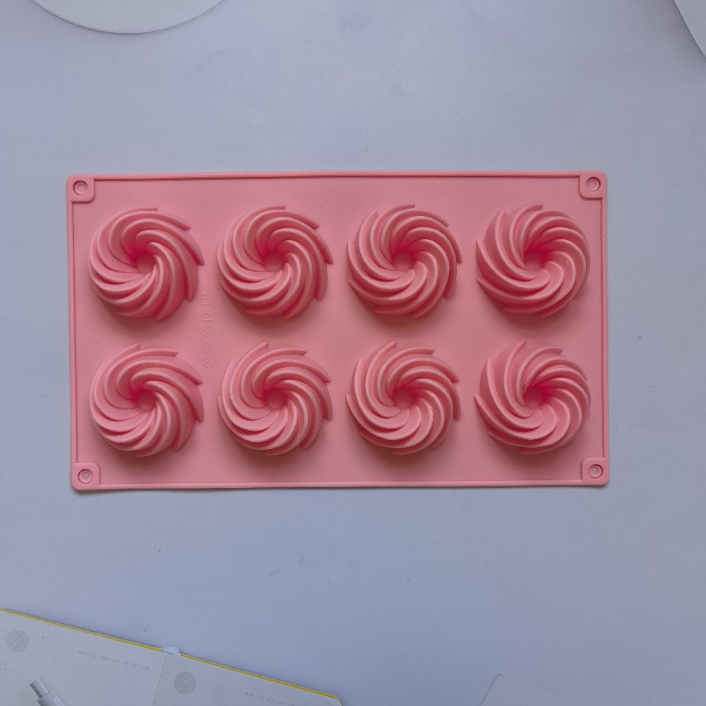 8 espirales 79 molde de silicona pastel helado pudín molde de postre jabón utensilios de cocción