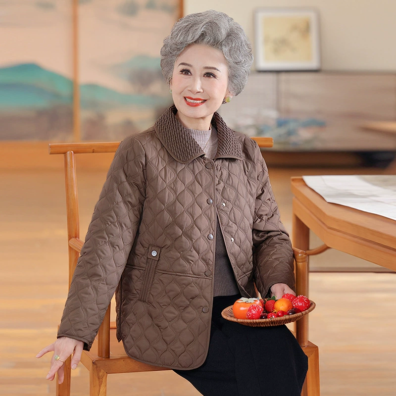 Осенняя лёгкая и тонкая куртка, для среднего возраста, 60 лет