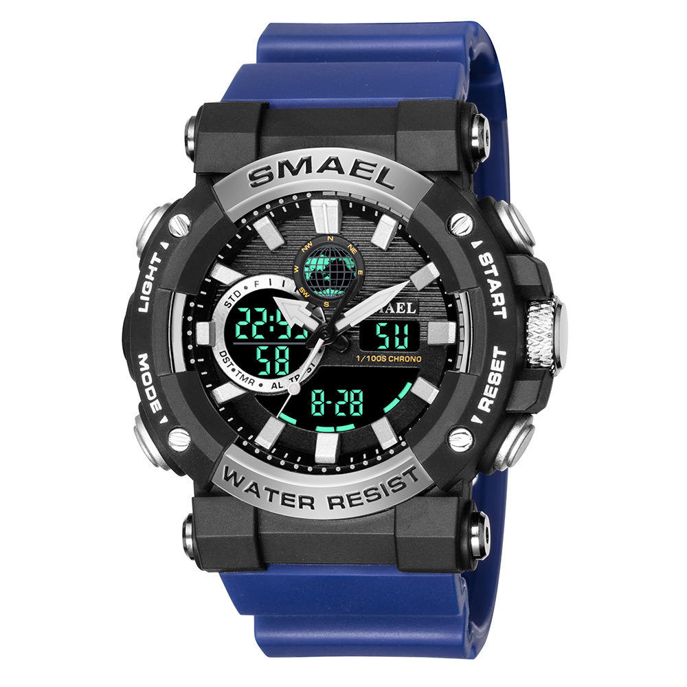 Smael Smair 8048 hombres reloj deportivo tendencia multifuncional cinta juventud impermeable reloj electrónico