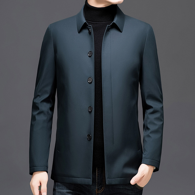 Winter New Men's Cotton-Padded Jacket for Middle-Aged and Elderly Dads, Casual and Warm Men's High-End Camel Hair Cotton Jacket