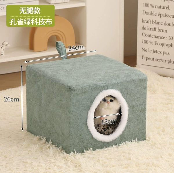 Technology fabric peacock green legless square model (within 10 catties)