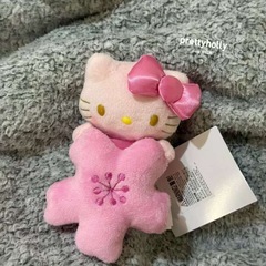 【现货】sanrio毛绒美版hellokitty樱花毛绒公仔挂件挂饰挂件
