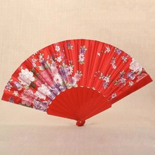 平板绸布扇折扇多色中国风扇舞蹈旗袍汉服女式扇自有工厂来图来样