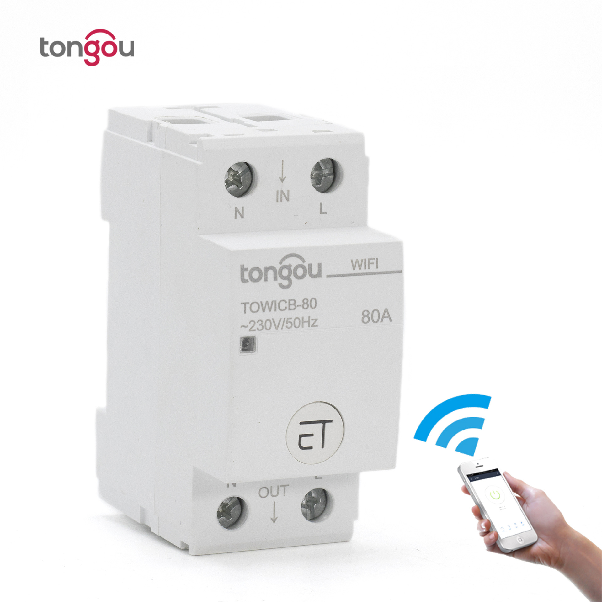 TONGOU 【外贸专供】2P WIFI 智能 断路器 eWelink TOWICB-80|ms