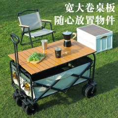 2025新型アウトドアトレーラー折りたたみキャンプ車ショッピングキャンプキャンプキャンプ場カート屋台小押し引きトラック