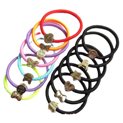 Promotional gifts Small gifts 2 yuan Korean Edition Hairdressing Metal rubber string Hair rope Kim Hairpin wholesale