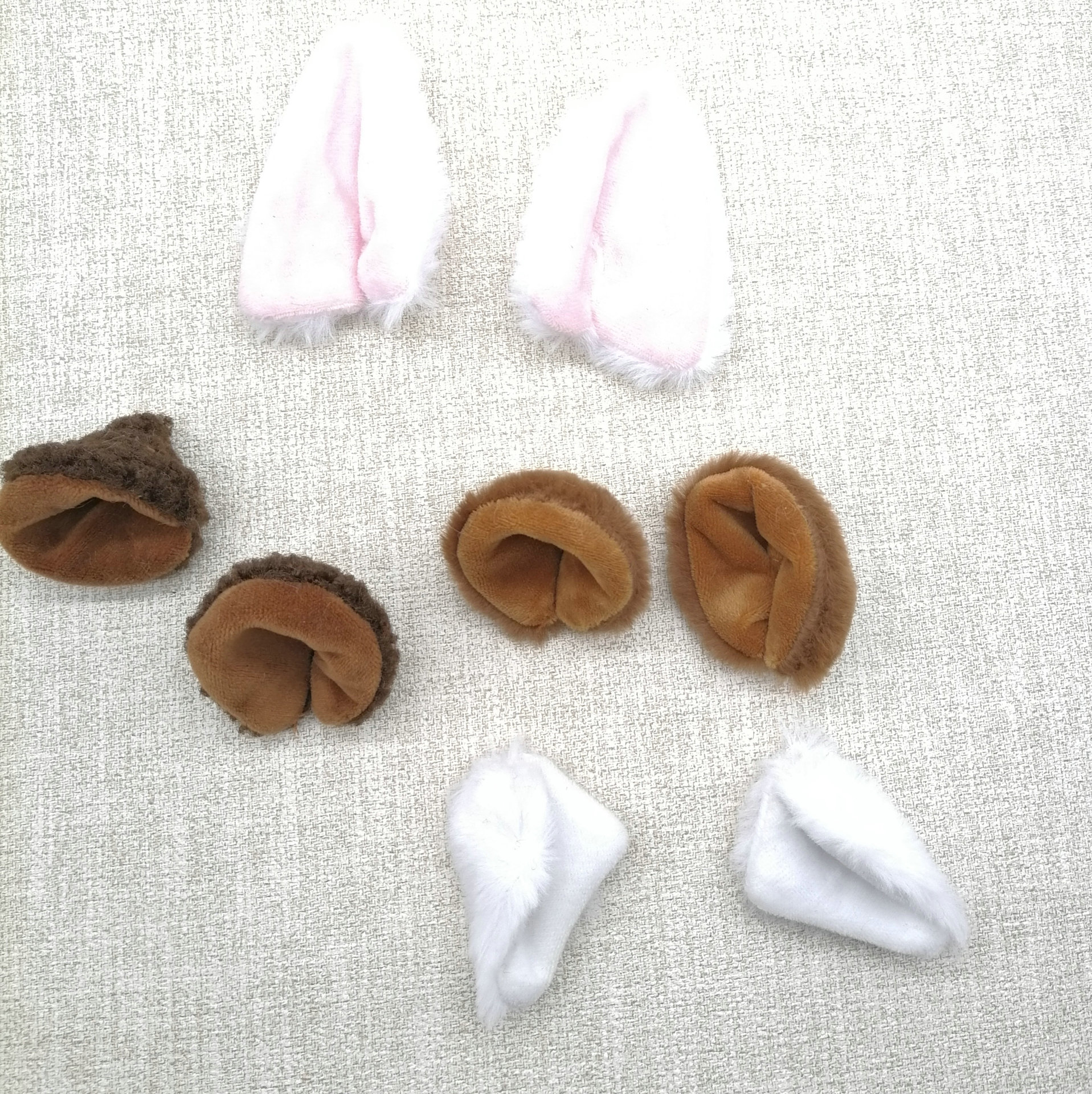 宝宝睡衣毛绒立体兔子耳朵diy辅料童鞋童帽童袜服饰包包配饰件