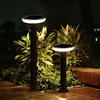 LED太阳能花园灯7W圆形柱头草坪灯地插灯围墙柱头灯可定制厂家