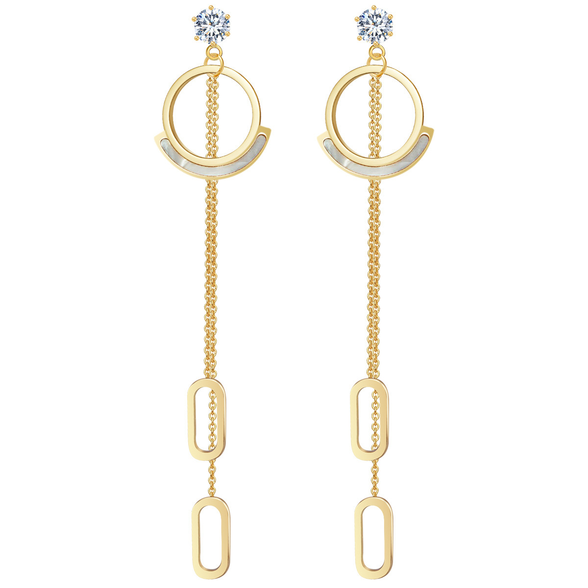 Oferta especial experiencia europea y americana joyería de acero titanio vacío galvanoplastia no decoloración no alérgica joyería pendientes collar fábrica al por mayor