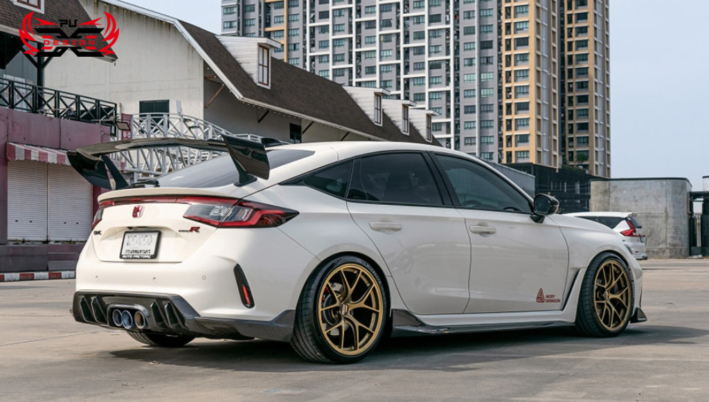 Suitable for Honda 11Th Generation Civic Fl5 Type R Upgraded Carbon Fiber Rear Lip Modification Ad Style Rear Bumper Lip