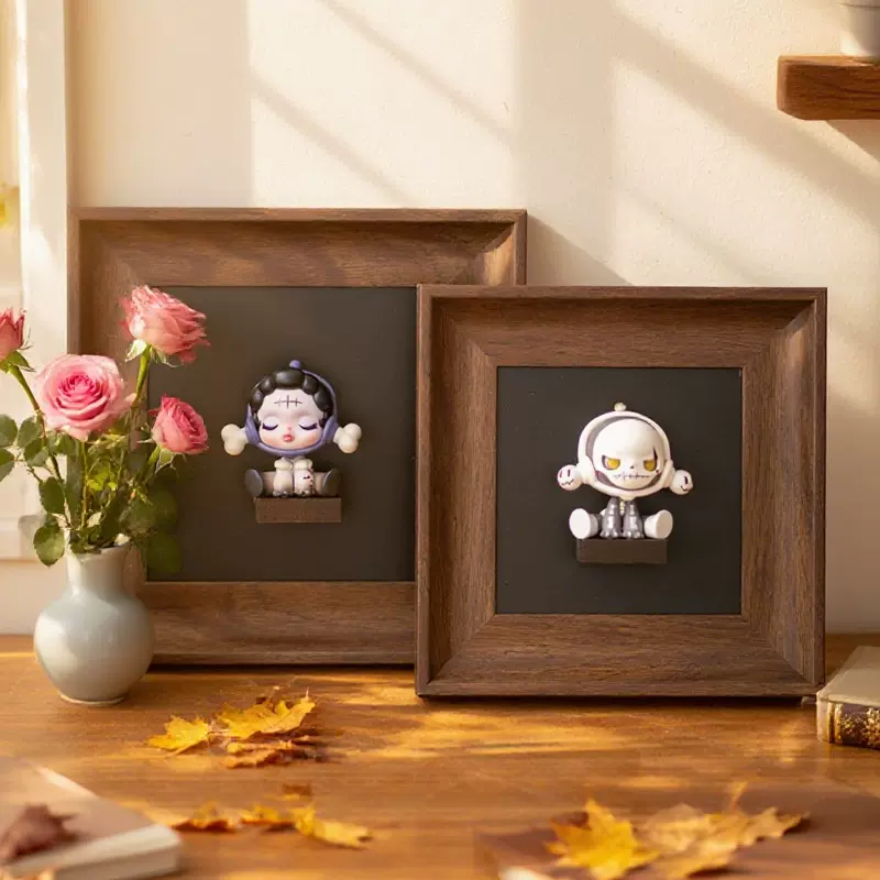 高级感中式盲盒相框泡泡玛特DIY收纳展示框立体无痕磁吸画框挂墙