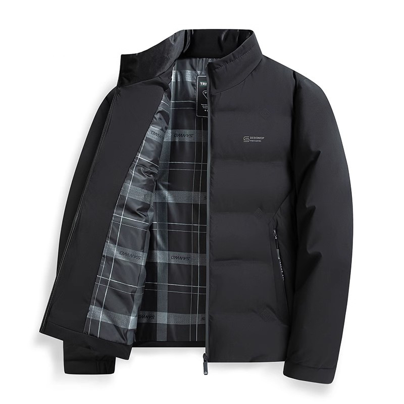 Transfronterizo corto invierno hombre ocio chaqueta de algodón grueso de mediana edad padre vestido chaqueta de invierno chaqueta de algodón