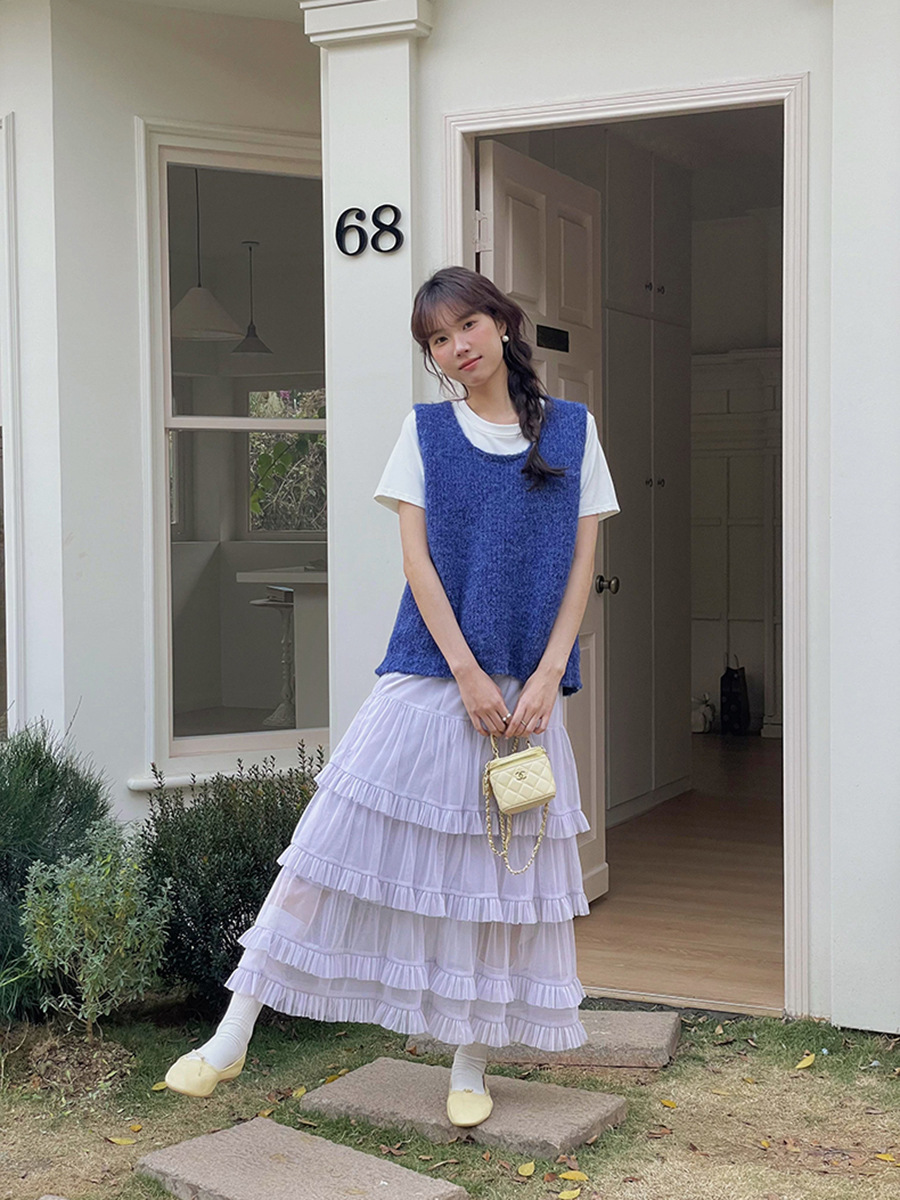 【フェアリーレイク 3色】歌明 フレンチレトロレースケーキスカート レディース 秋 Aラインスカート N704B