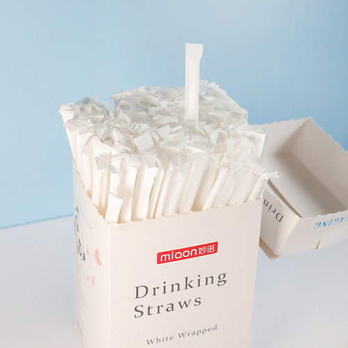 Disposable transparent straws, individually wrapped plastic straws, soy milk beverage straws, manufacturer direct supply