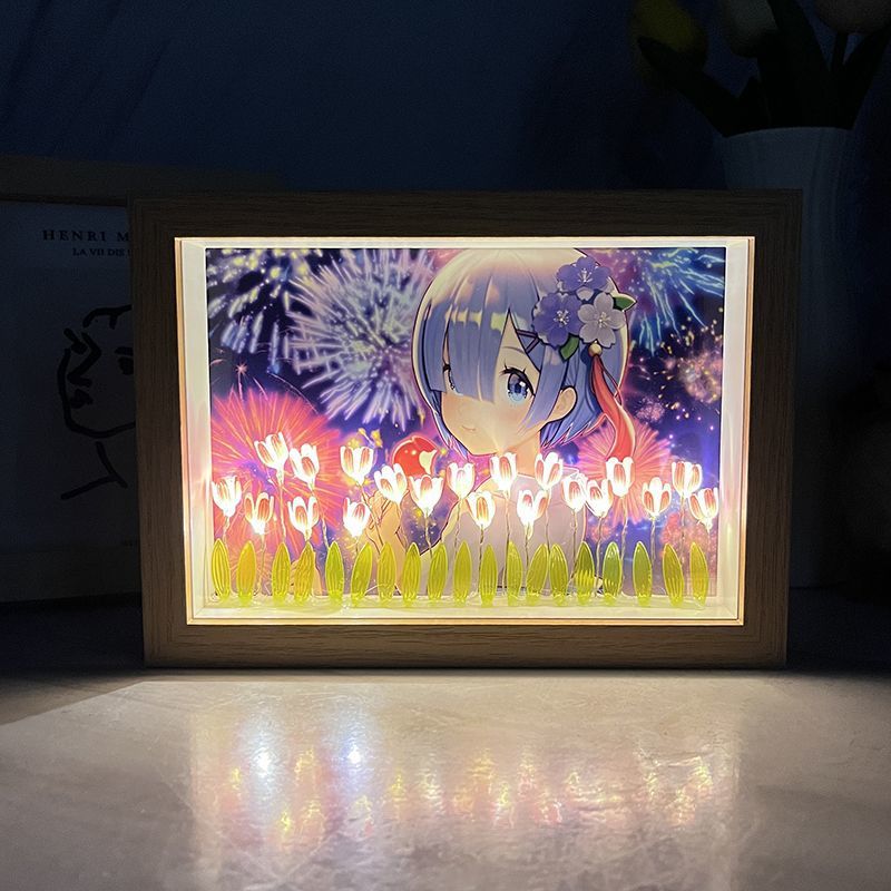 Romantic Light and Night Love Tulip Nightlight Xiao Yi Lu Shen Handmade DIY Peripheral Flower Sea to Send Best Friends