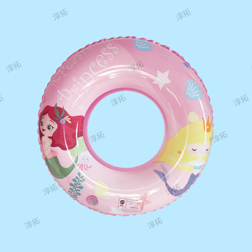 Manufacturer children's swimming ring new inflatable pvc thickened swimming portable life-saving buoyancy ring wholesale