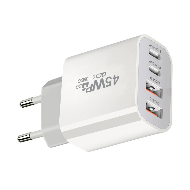Новый 45W GaN PD-зарядное устройство с двойным PD и двойной USB, мини 4-портовое зарядное устройство 45W, прямое зарядное Australian PD