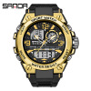 三达 Street waterproof men's watch, neon tactics digital watch, for secondary school, suitable for teen