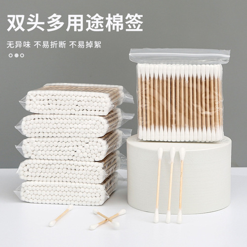 100 cotton swabs, double-ended cotton swabs, baby cotton swabs, makeup remover cotton swabs, disposable pointed cotton swabs
