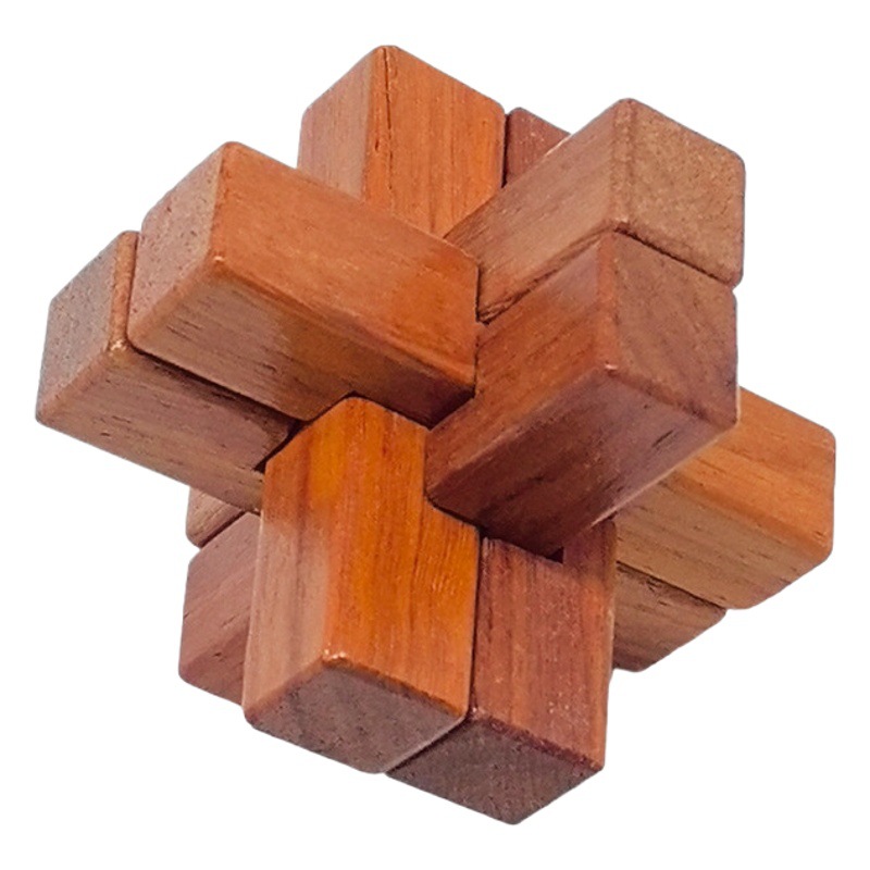 Juguete interactivo de inteligencia con cerradura Luban, cerradura grande de seis vías, cerradura Kongming de nueve piezas, rompecabezas educativo para estudiantes de primaria, desmontaje y montaje creativo.