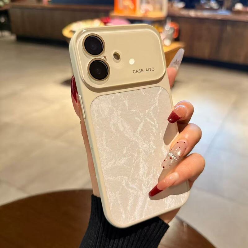 Snow Mountain Pattern Velvet Fabric Leather Case Suitable for iPhone 17, 16 Pro Max, Apple 15, New Model with Large Window Effect Snow Mountain Pattern Velvet Fabric Leather Case Suitable for iPhone 17, 16 Pro Max, Apple 15, New Model with Large Window Effect