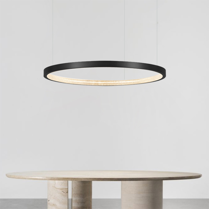 All-copper Normcore Living Room Chandelier Modern Simple Accessible Luxury Ring Scandinavian Bedroom Duplex Building Designer Restaurant Chandelier