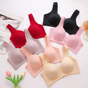 Large Size Middle-aged and Elderly Mother's Underwear Bra 2023 New Women's Underwear Gather Thin Mother's Beautiful Back Bra