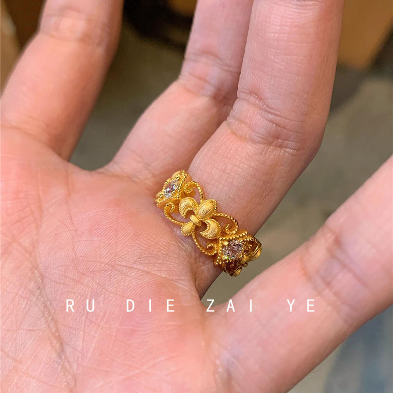 ヴィンテージ中古アイリスの花の霊蛇の指輪|undefined