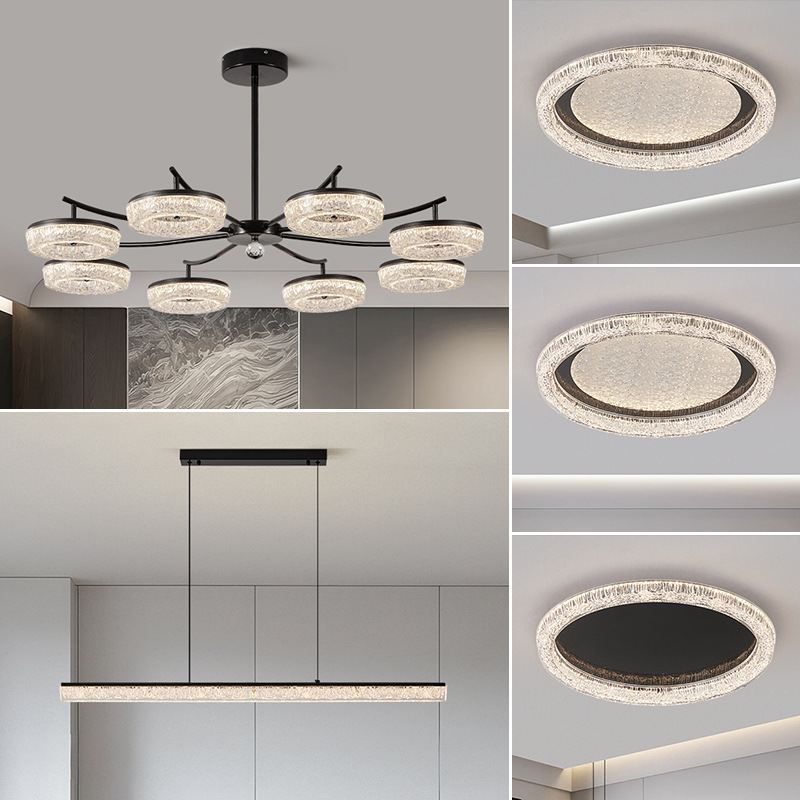 Luz italiana de lujo de lujo de alto nivel 2025 nueva luz principal del vestíbulo moderna y simple lámpara de techo de resina atmosférica