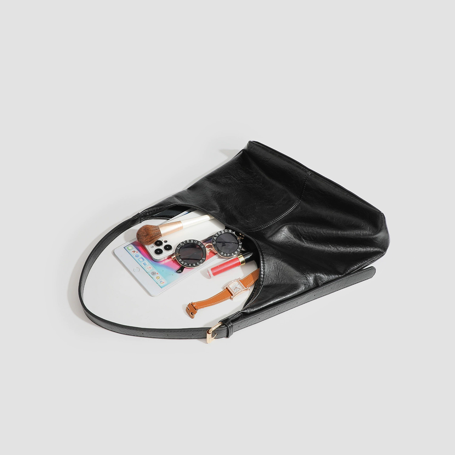 Small design capacious one-shoulder bag