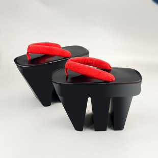 Foreign trade original order high-quality three-tooth clog flower chief rubber bottom super high heel cosplay factory outlet