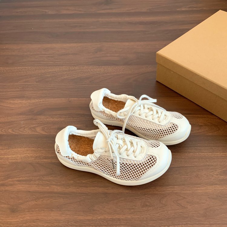 Mesh Breathable Moral Training Shoes for Women 2025 New Summer Casual Sports Shoes Flats Bottom Versatile Foot-Showing Small Forrest Gump Shoes