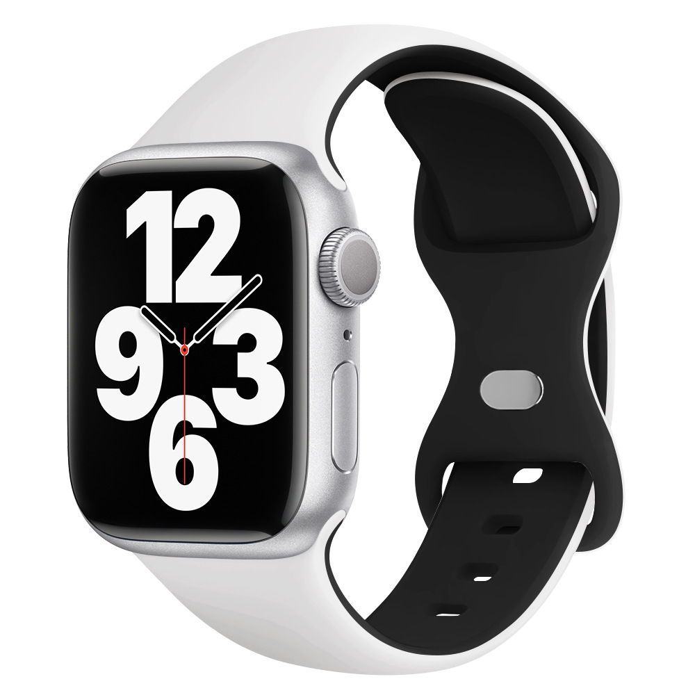 Aplicable AppleWatch Butterfly Buckle Silicone Deportivo correa de reloj Iwatch9876 generación / se inteligente