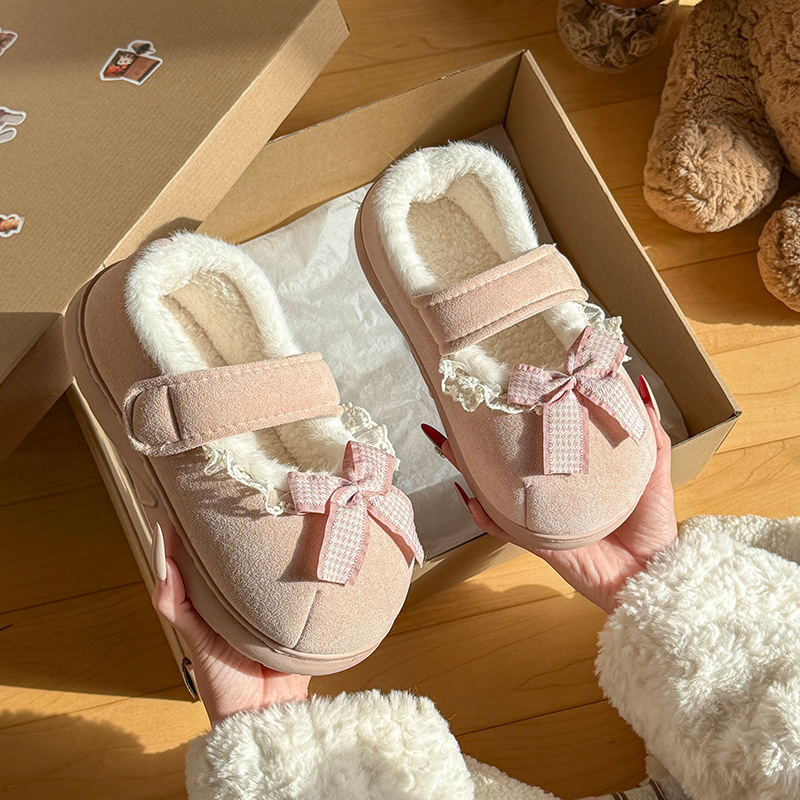 Maternity Confinement Shoes for Women 2026 New Indoor Home Non-Slip Thick-Soled December Postpartum Warm Heel-Covering Cotton Shoes for Women