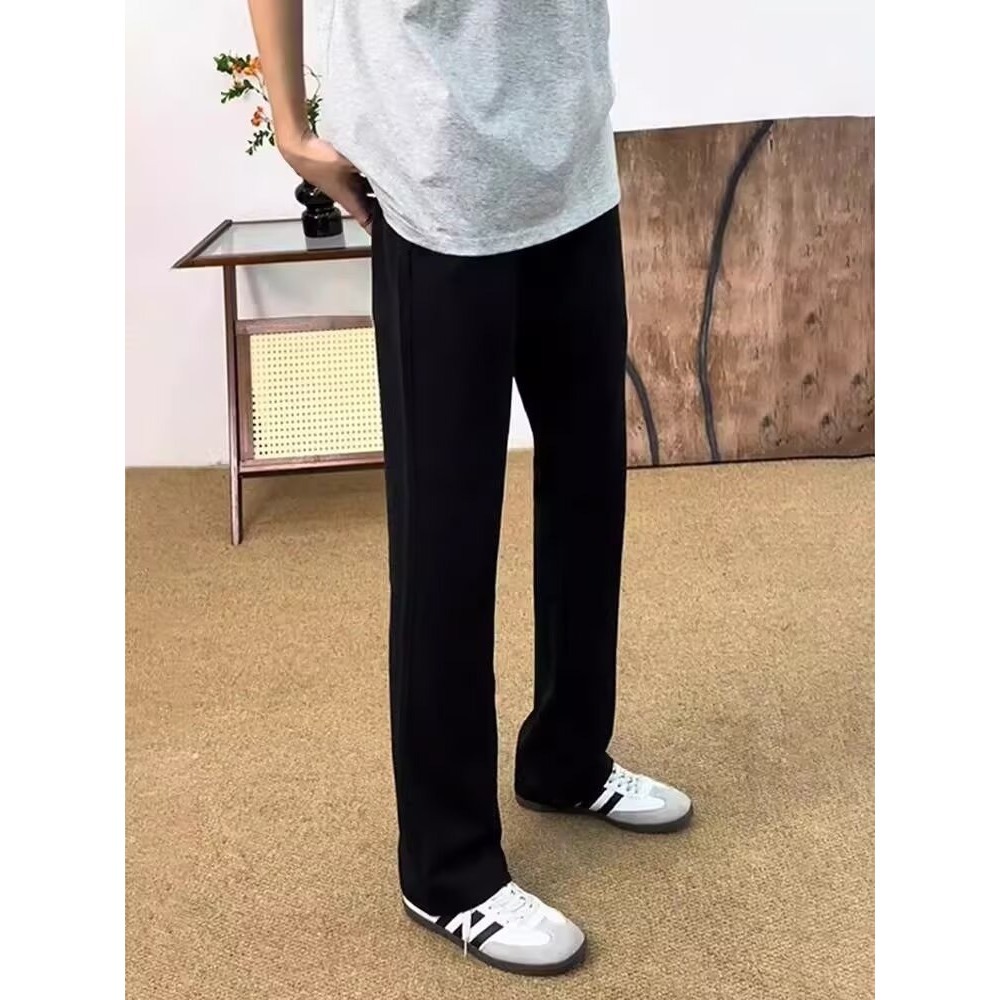 American High Street Cleanfit Micro-Flared Trousers for Boys in Spring and Autum Slim Casual Pants High-End Versatile Trousers